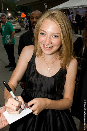 Dakota Fanning attending the red carpet gala premier for "The Secret Life of Bees" at the 2008 Toronto International Film Festival