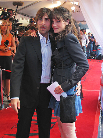 Jason Scwartzman & Zooey Deschanel attending the red carpet gala premier for "I Heart Huckabees" at the 2004 Toronto International Film Festival