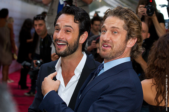 Rodrigo Santoro & Gerard Butler attending the red carpet gala premier for "Machine Gun Preacher" at the 2011 Toronto International Film Festival (TIFF)